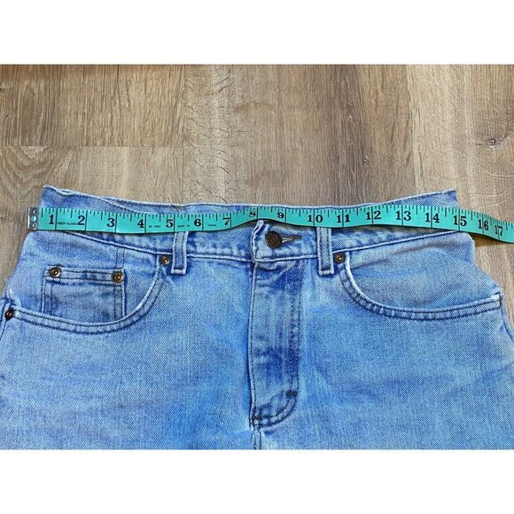 Vintage Lee‎ High-Waisted Light Wash Blue Jeans Patches Womens Size 9 - Picture 3 of 6